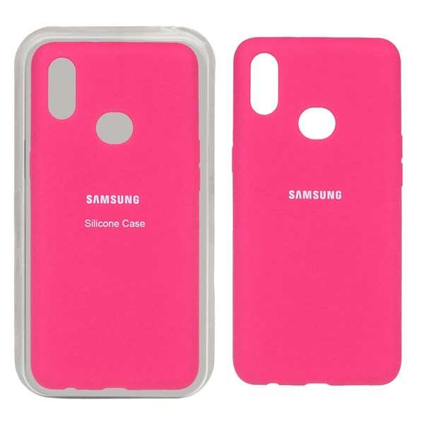 قاب سیلیکونی پاک کنی اورجینال Samsung Galaxy A10s - صورتی فانتزی (پک اصلی)